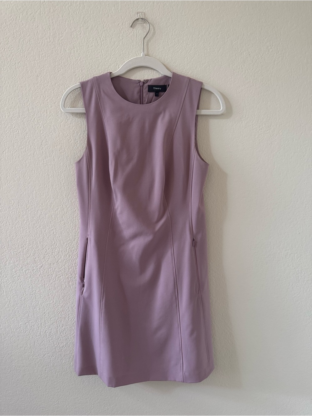 Theory Sleeveless Mini Dress in Lavender